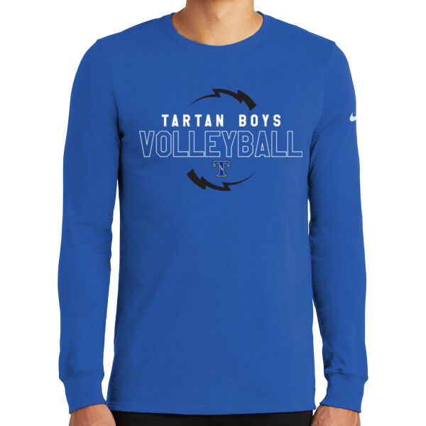 Nike Dri-FIT Cotton/Poly Long Sleeve tee - Printed Logo **Add Name for $5! ** Thumbnail