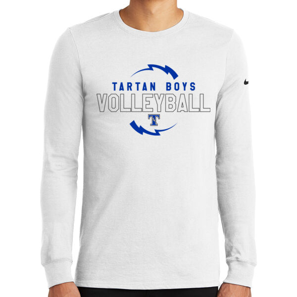 Nike Dri-FIT Cotton/Poly Long Sleeve tee - Printed Logo **Add Name for $5! ** Thumbnail